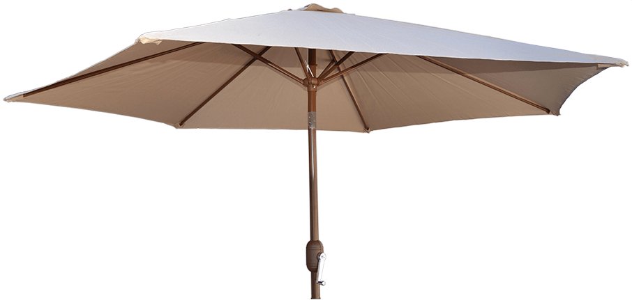 9' Outdoor Kitchen Umbrella Hand Crank and Tilt Beige Color by Kokomo Grills