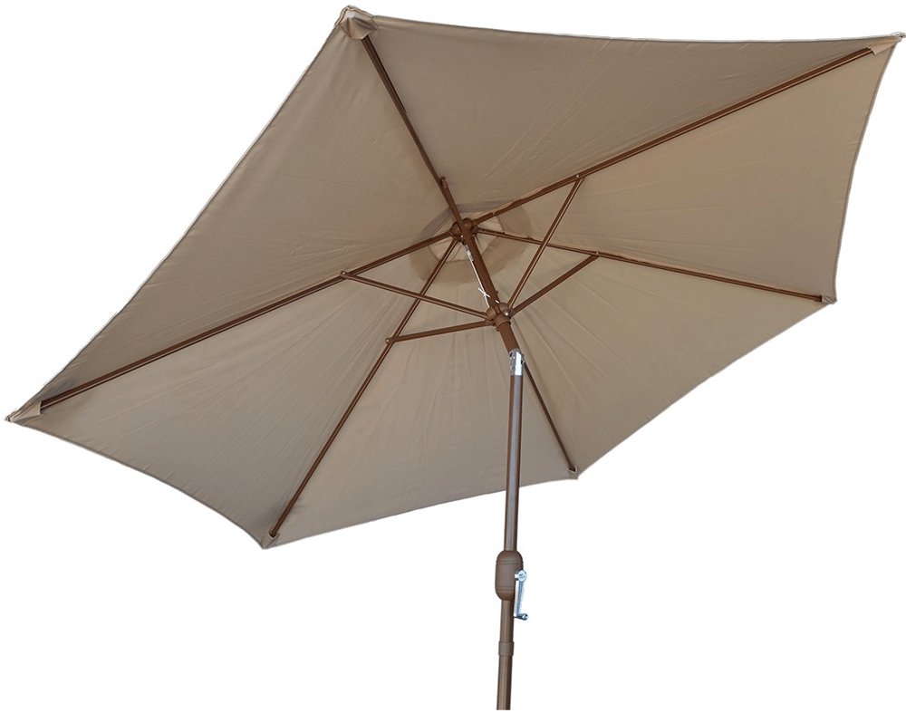 9' Outdoor Kitchen Umbrella Hand Crank and Tilt Beige Color by Kokomo Grills