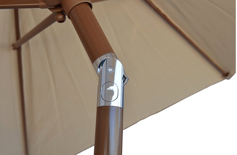 9' Outdoor Kitchen Umbrella Hand Crank and Tilt Beige Color by Kokomo Grills