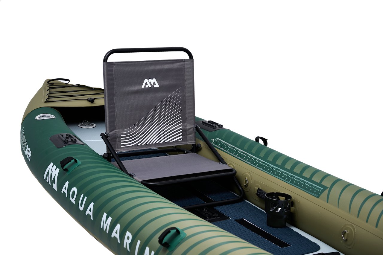 Aqua Marina 13’1 Caliber Angling Kayak 1/2-person. DWF Deck. Foldable fishing seat x1, Cup holder. (paddle excluded) - Escape Urban Life