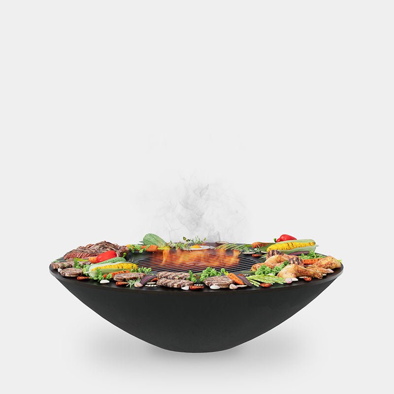 Arteflame Classic 40" Black Label - Fire Bowl with Cooktop - Escape Urban Life