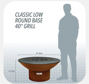 Arteflame Classic 40" Black Label - Low Round Base - Escape Urban Life