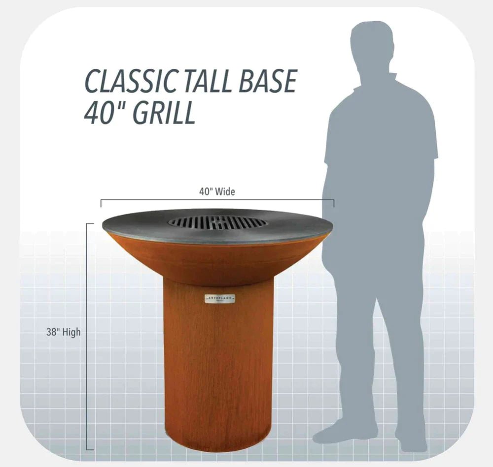 Arteflame Classic 40" Black Label - Tall Round Base - Escape Urban Life