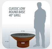 Arteflame Classic 40" Fire Pit - Low Round Base - Escape Urban Life