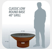 Arteflame Classic 40" Grill - Low Round Base - Escape Urban Life