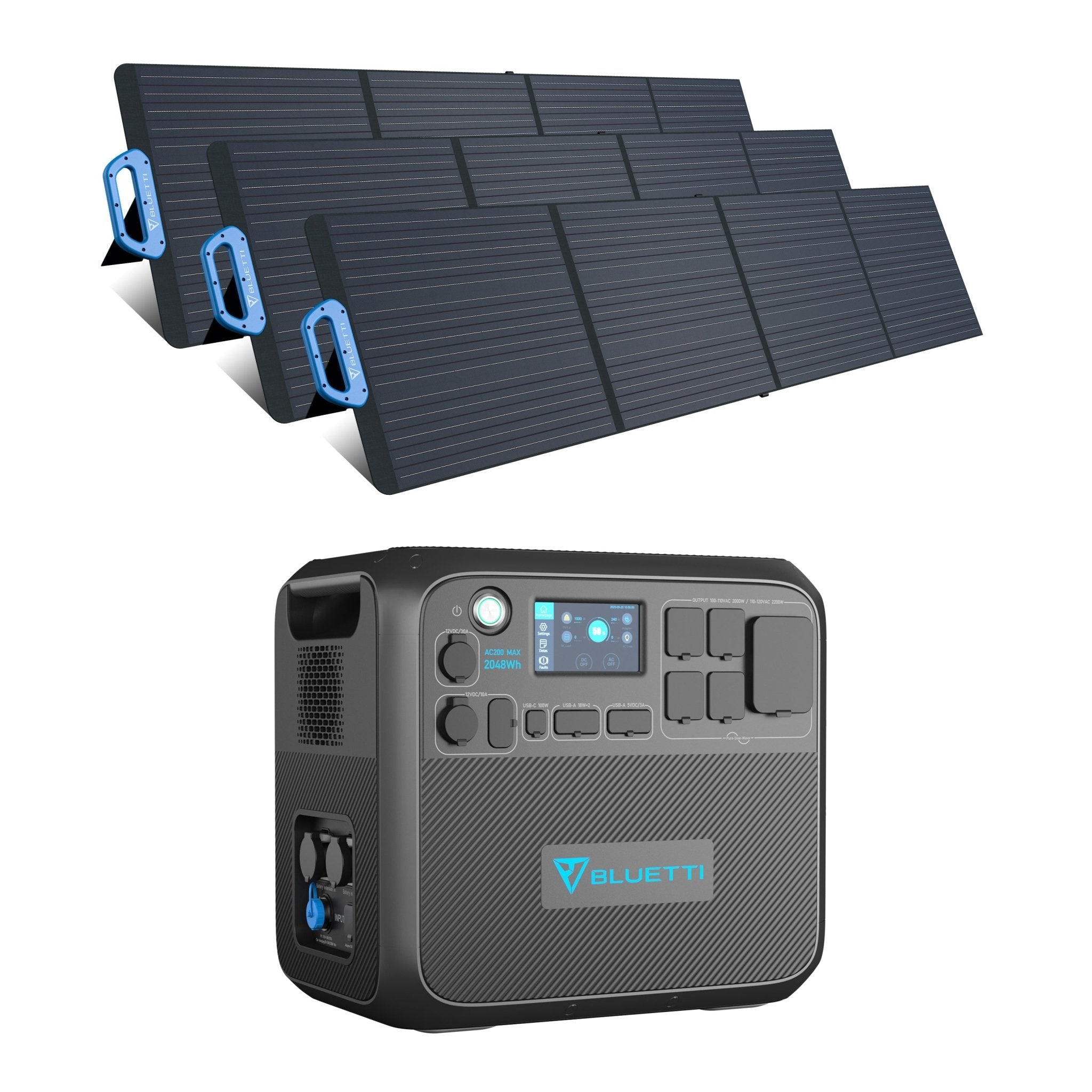 BLUETTI AC200MAX + 3*PV200 | Solar Generator Kit - Escape Urban Life