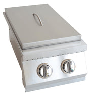 Built In Double Side Burner Stainless Steel with removable cover by Kokomo Grills - Escape Urban Life