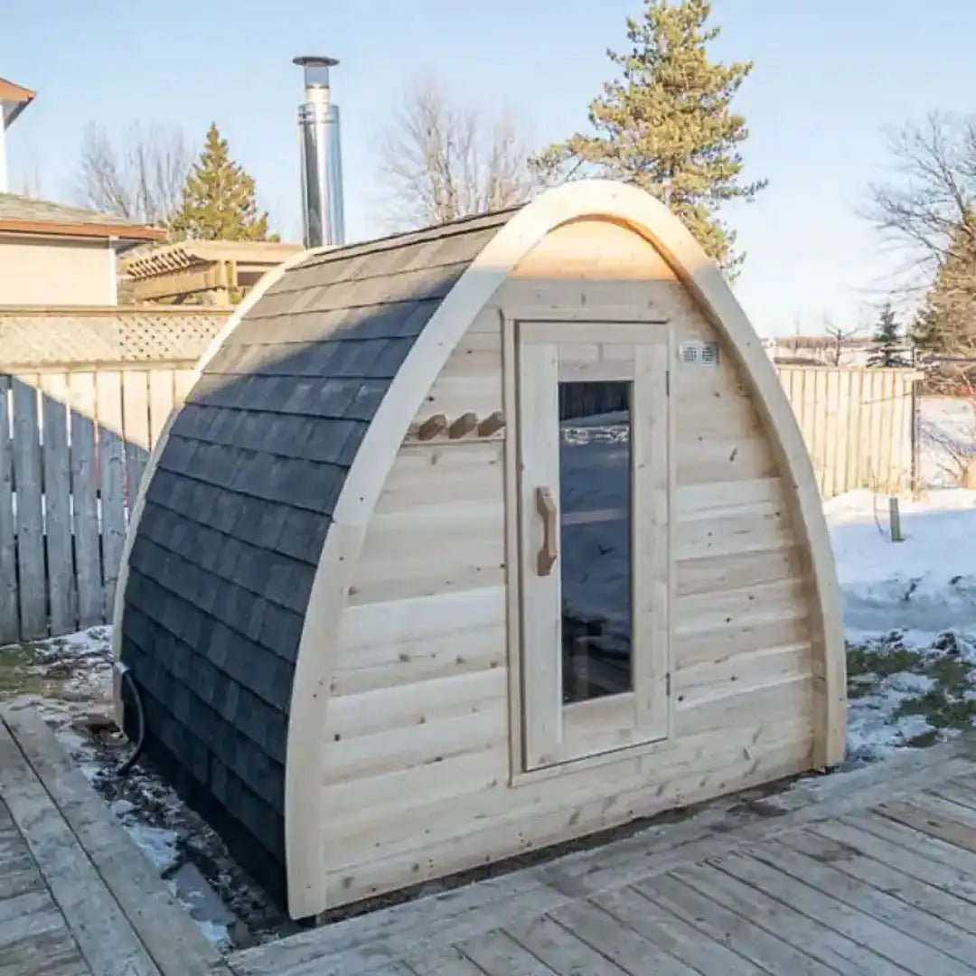 Dundalk LeisureCraft Canadian Timber MiniPOD Outdoor Sauna - Escape Urban Life