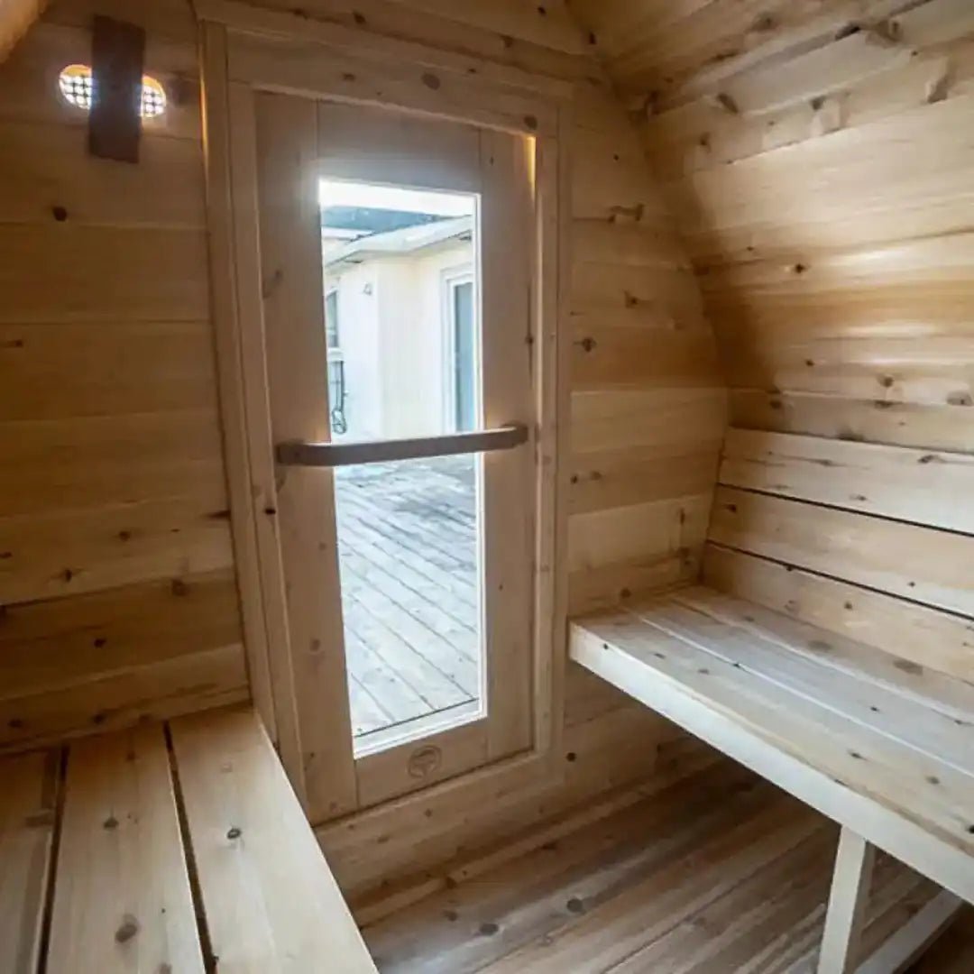 Dundalk LeisureCraft Canadian Timber MiniPOD Outdoor Sauna - Escape Urban Life