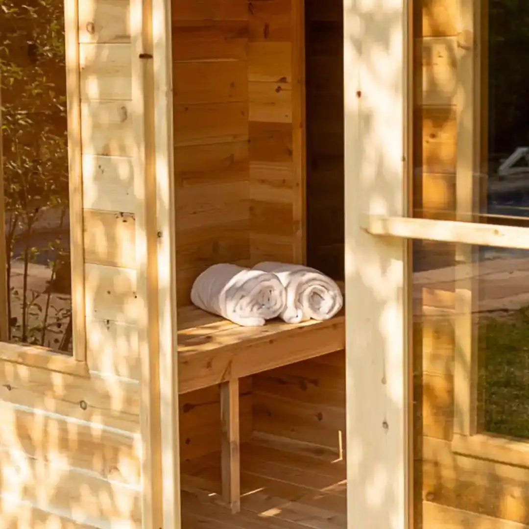 Dundalk LeisureCraft Georgian Cabin Sauna with Changeroom - Escape Urban Life