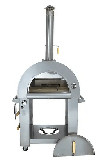 Kokomo 32" Dual Fuel Gas or Wood Fired Stainless Steel Pizza Oven - Escape Urban Life