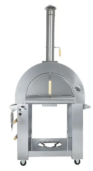 Kokomo 32" Dual Fuel Gas or Wood Fired Stainless Steel Pizza Oven - Escape Urban Life