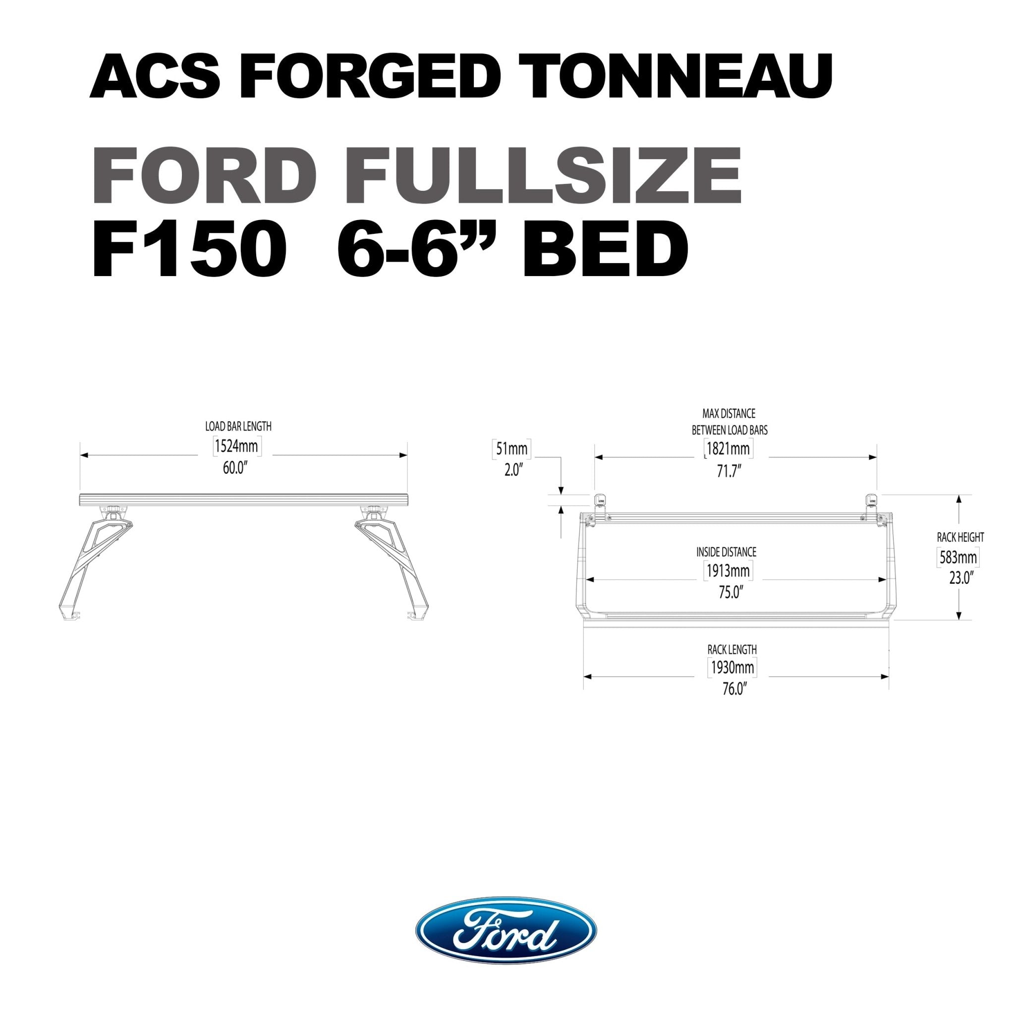 Leitner Designs ACS FORGED TONNEAU - RACK ONLY - Ford - Escape Urban Life