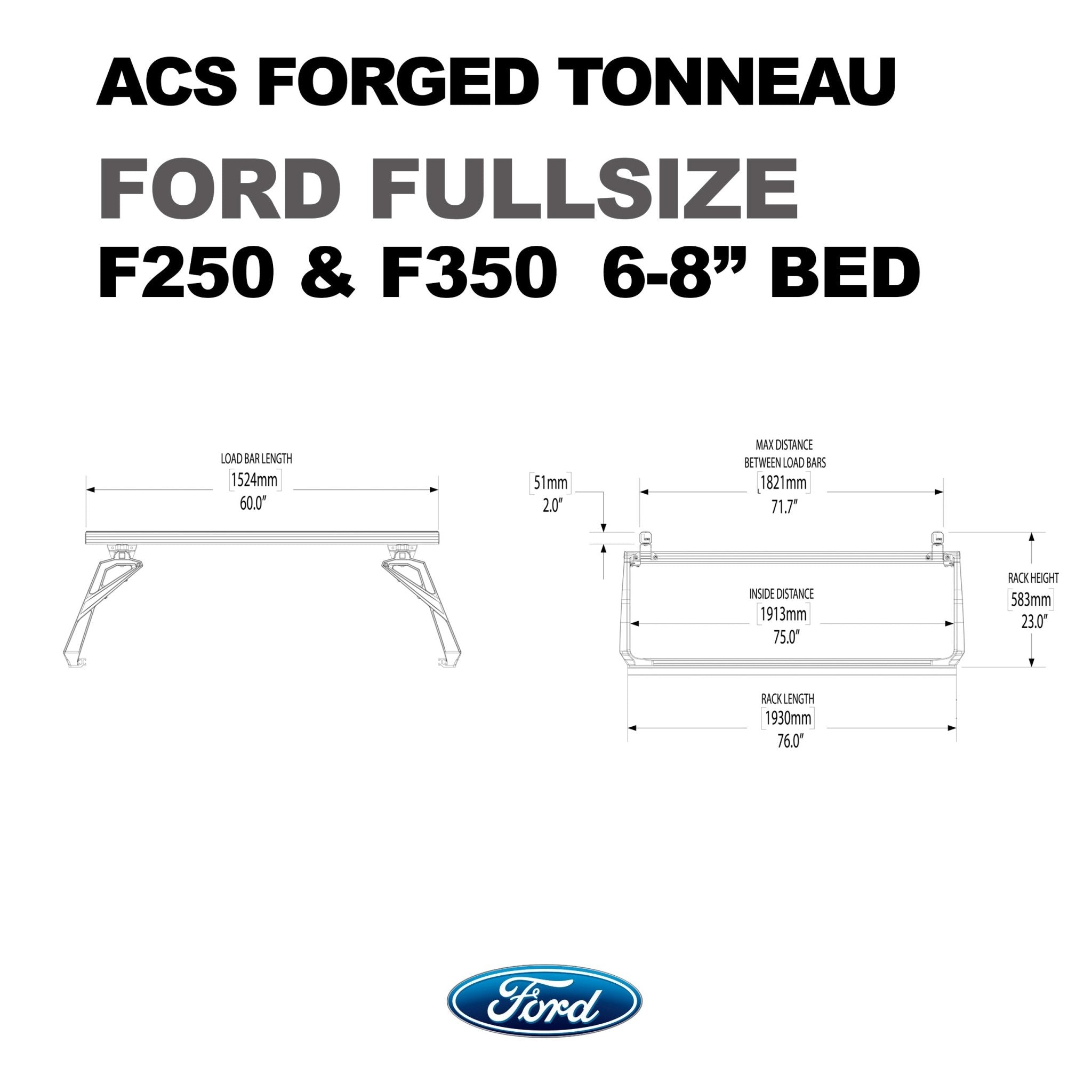 Leitner Designs ACS FORGED TONNEAU - RACK ONLY - Ford - Escape Urban Life