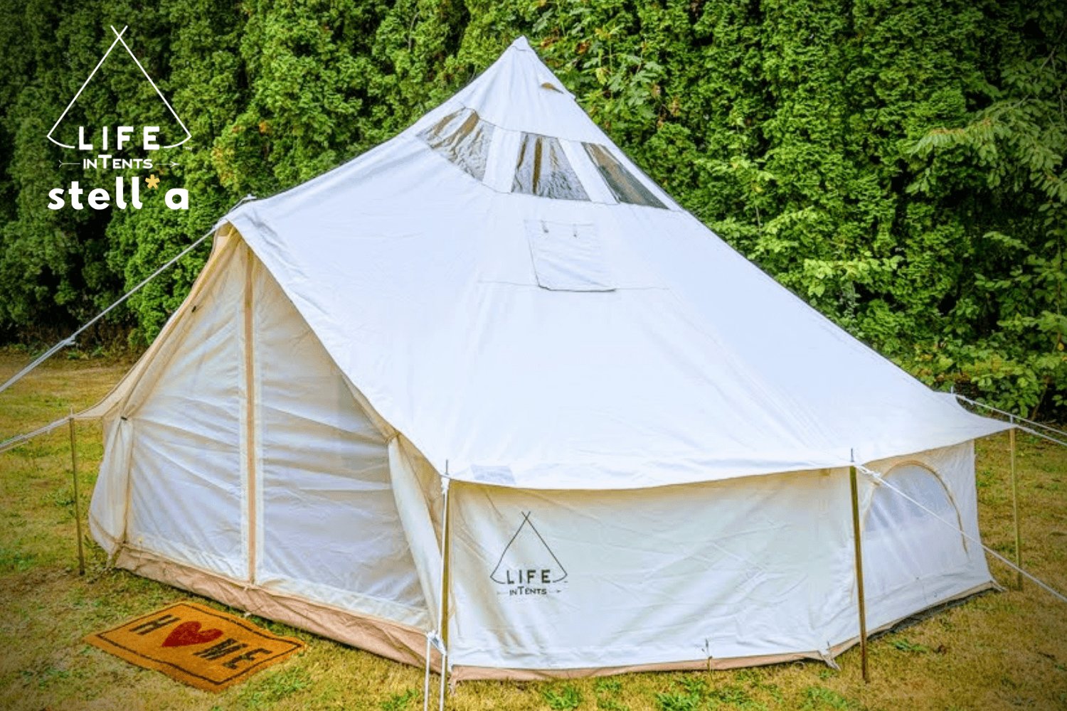 Life inTents Stella™ Stargazing 360 View Canvas Bell Tent 16' (5 Meters) - Escape Urban Life