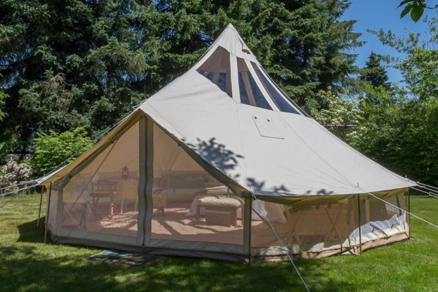 Life inTents Stella™ Stargazing 360 View Canvas Bell Tent 20' (6 Meters) - Escape Urban Life