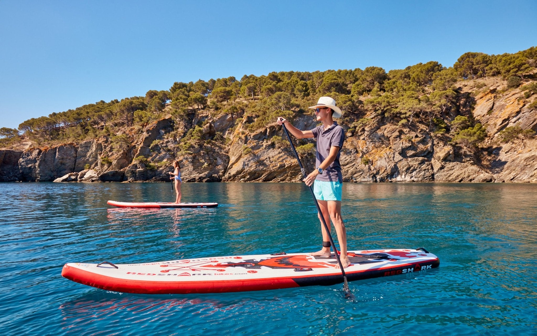 Red Shark Inflatable Stand Up Paddleboard - Escape Urban Life