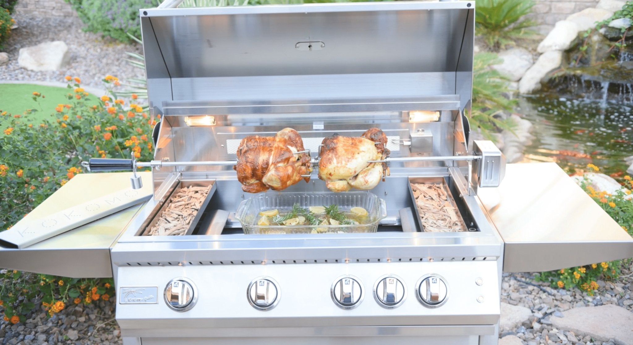 Smoker Chip Box Insert in Stainless Steel by Kokomo Grills - Escape Urban Life